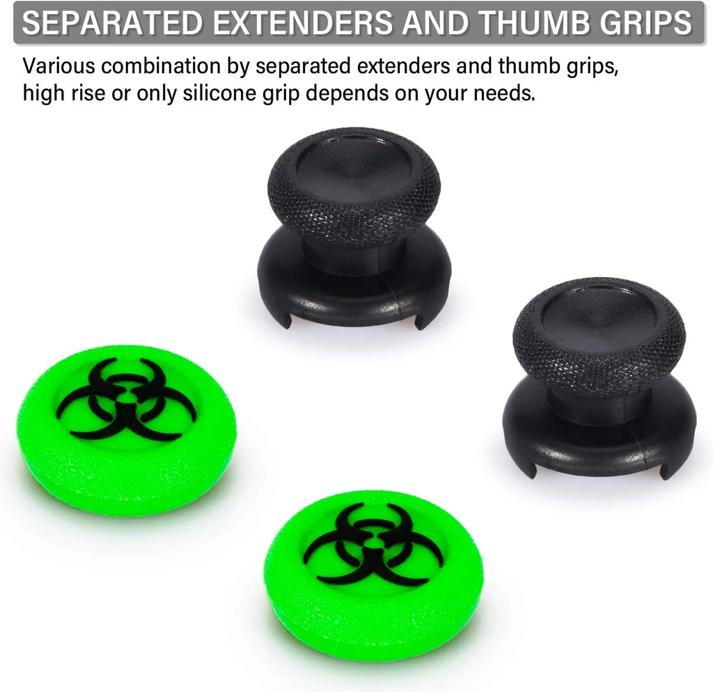 Xbox 2 X/S Like New Green) Extender for BOLT Bundle Rubber Grip Texture & AXTION Sets Series 3D Controller(BioH & Cover Thumbstick One Xbox FPS Silicone
