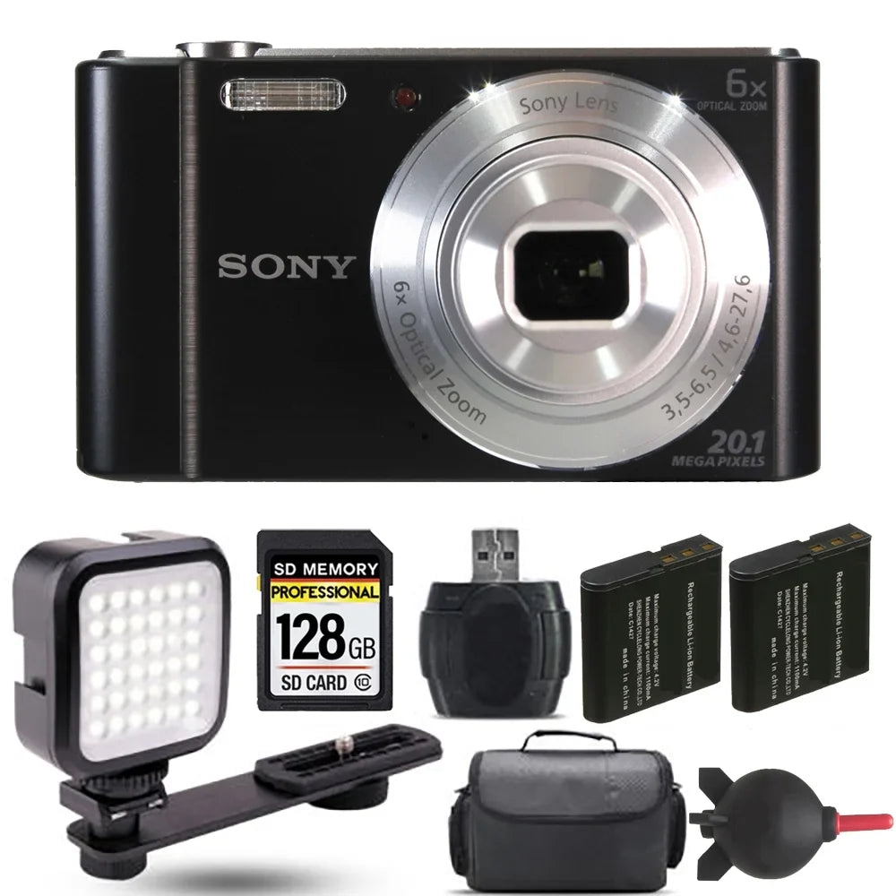 DSC-W810 - Cyber-shot Extra Sony Digital Camera Battery LED + + Kit 128GB