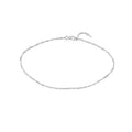 Singapore 1.7mm White Adjustable 14K Gold Anklet Women's 9"-10"