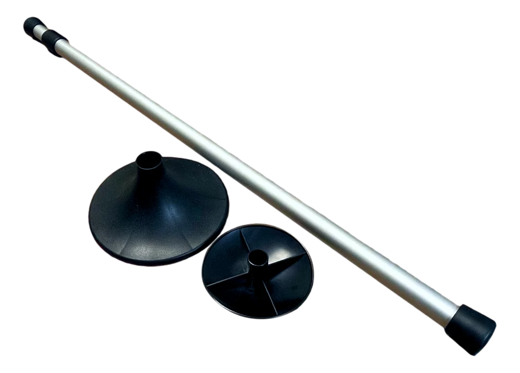 Boat Pole Injected Aluminum Base & Tall (Length: Telescopic 29" Support - Marine Snap-on Short Top Rubber Height Cover PP Adjustable Pactrade Pontoon 52") Round Fastener / Mushroom Tip Cap