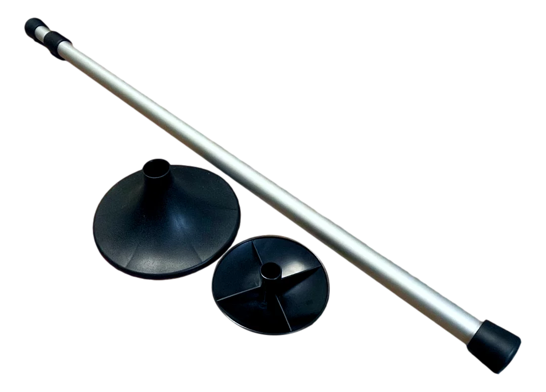 Boat Pole Injected Aluminum Base & Tall (Length: Telescopic 29" Support - Marine Snap-on Short Top Rubber Height Cover PP Adjustable Pactrade Pontoon 52") Round Fastener / Mushroom Tip Cap