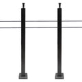 Concrete Railing Stainless Square Pre-Drilled Cable Sides Cable for Level Deck Two Post 36''x2''x2'' Wood Fence System Level Steel Post Railing