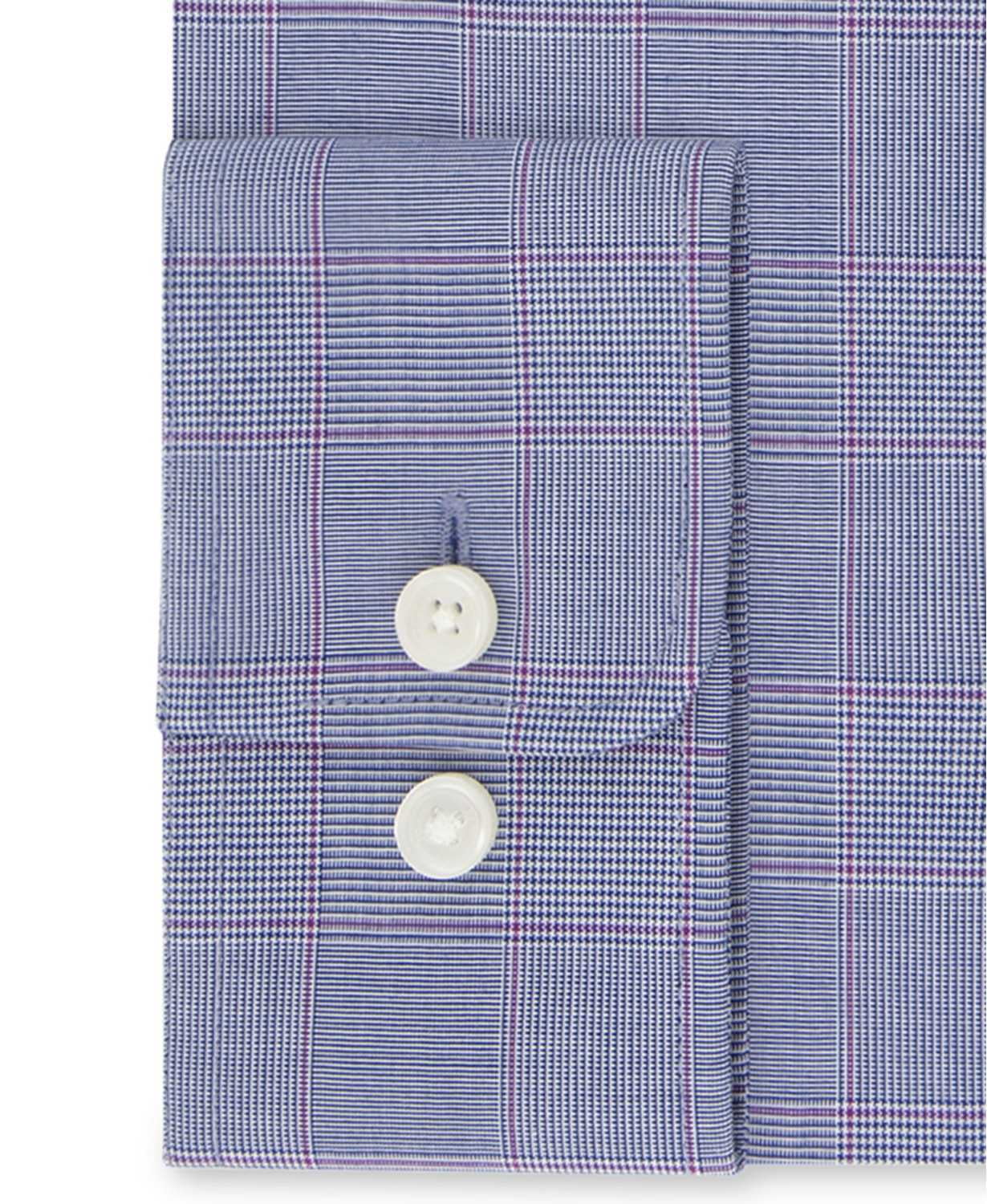 Stretch Flex Tommy Dress Shirt(Purple, Check Performance TH 15.5X34-35 Men’s Fitted Moisture-Wicking Hilfiger Purple