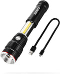 King Light, & Work NEBO Flashlight Base Durable, Magnetic Slyde Camping with Everday Flashlight, and Bright, Carry Light LED 4 C.O.B. Work Rechargeable Light Modes, and Flashlight