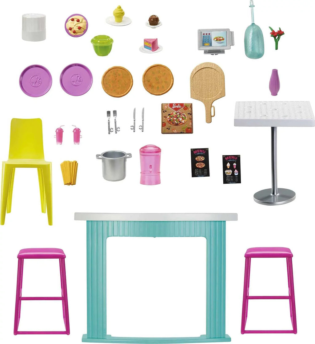 3 Cook ‘n Year Playset 30+ 7 for Barbie Grill Gift Olds with Pieces Restaurant to