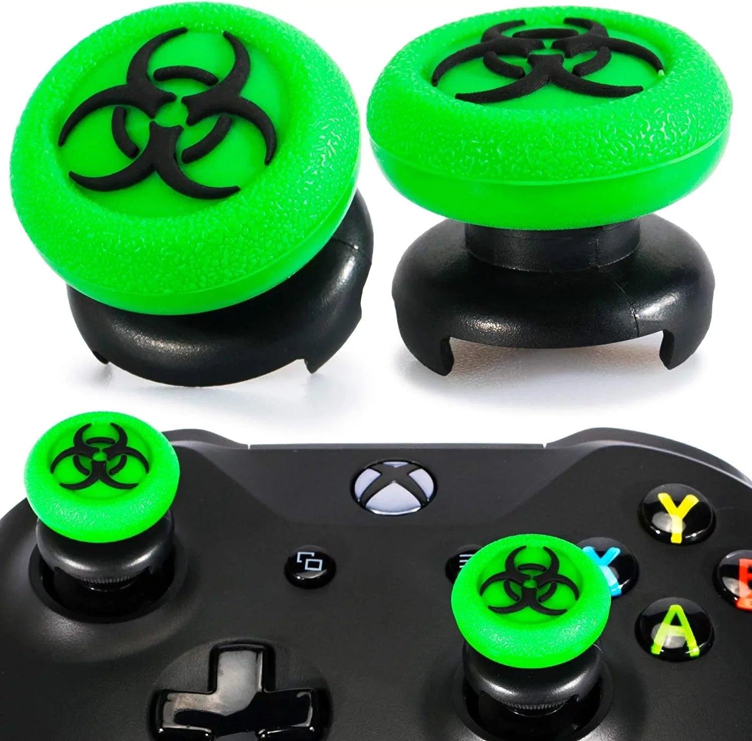 Xbox 2 X/S Like New Green) Extender for BOLT Bundle Rubber Grip Texture & AXTION Sets Series 3D Controller(BioH & Cover Thumbstick One Xbox FPS Silicone