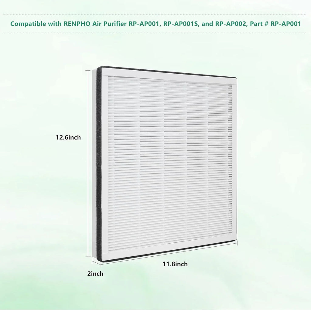 Air with H13 Purifier RP-AP002,Home Replacement Purifier RP-AP001/ Renpho Air True Filter Compatible HEPA Part&Accessories RP-AP001S/