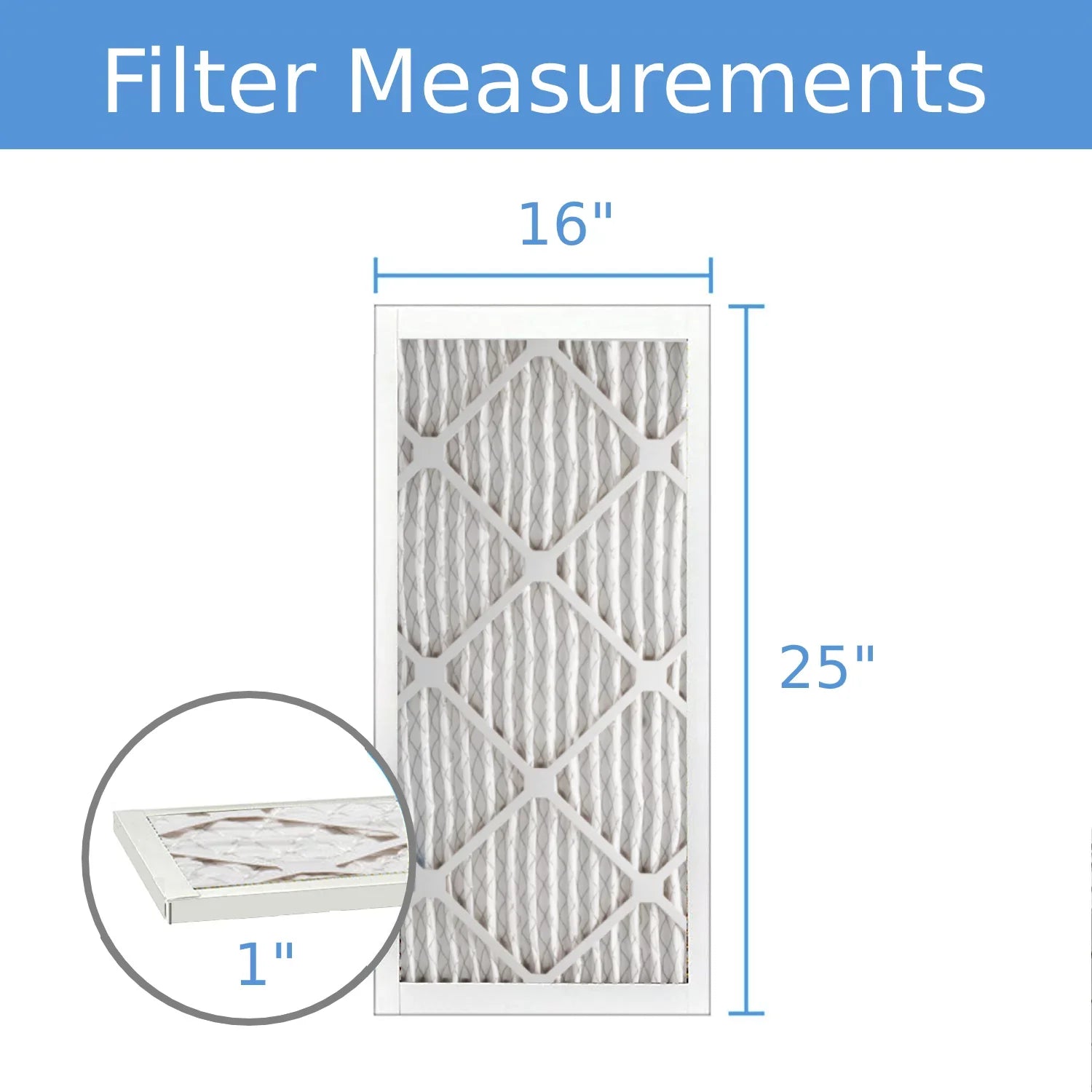Air 40 16x25x1, Filter, , Surface Pleated 8, (6-pack) / Hi-E Extended MERV Purolator Air Guard
