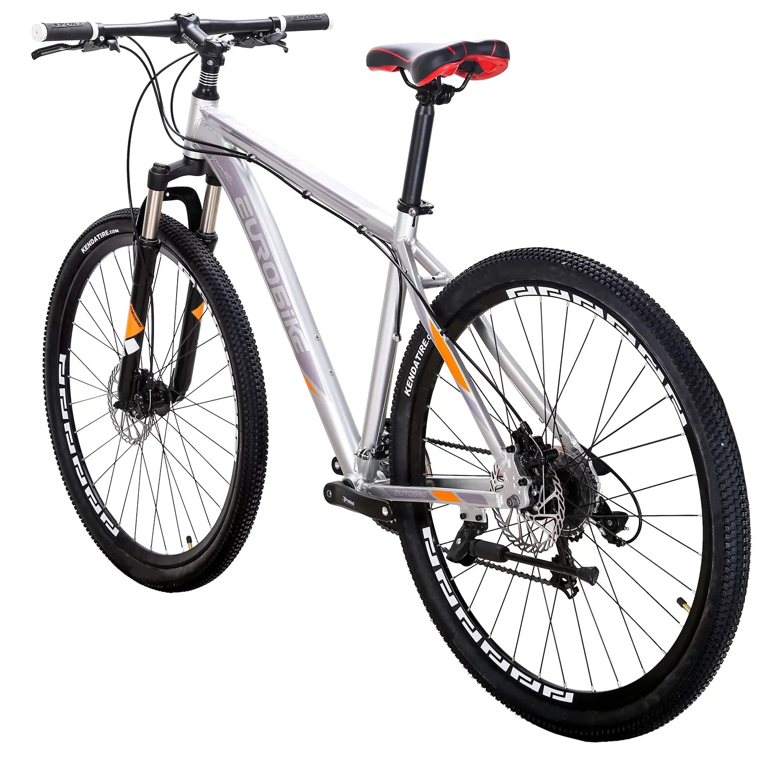 21 Speed,Dual Disc Eurobike Mountain Mountain Silver Mens 29 Adults Aluminum, Bicycle for 29er, 19 Bike, Multi-Spoke X9 inch Inches, Brakes, Bikes