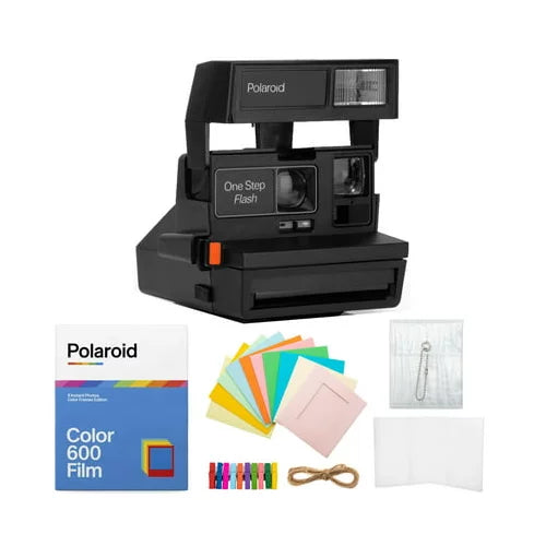 Color OneStep 600 Film Polaroid with & Accessory Flash Bundle Instant Camera 600