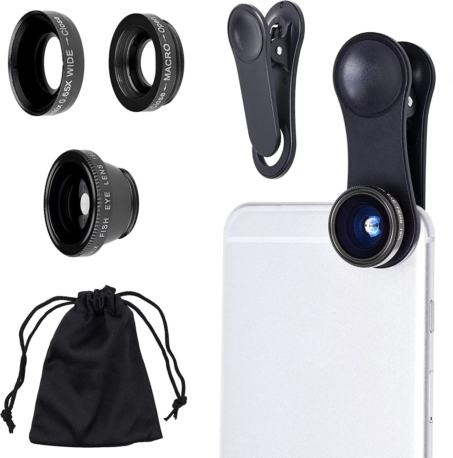 Lens Camera for Lens in Angle - 1 Macro Including Smartphones Kit Cell Wide Eye 3 1 Lens 2 & Universal in Phone Fish /