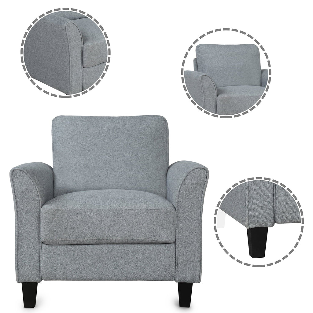 Living and Anself Furniture Room 3-seat (Gray) Sofa chair