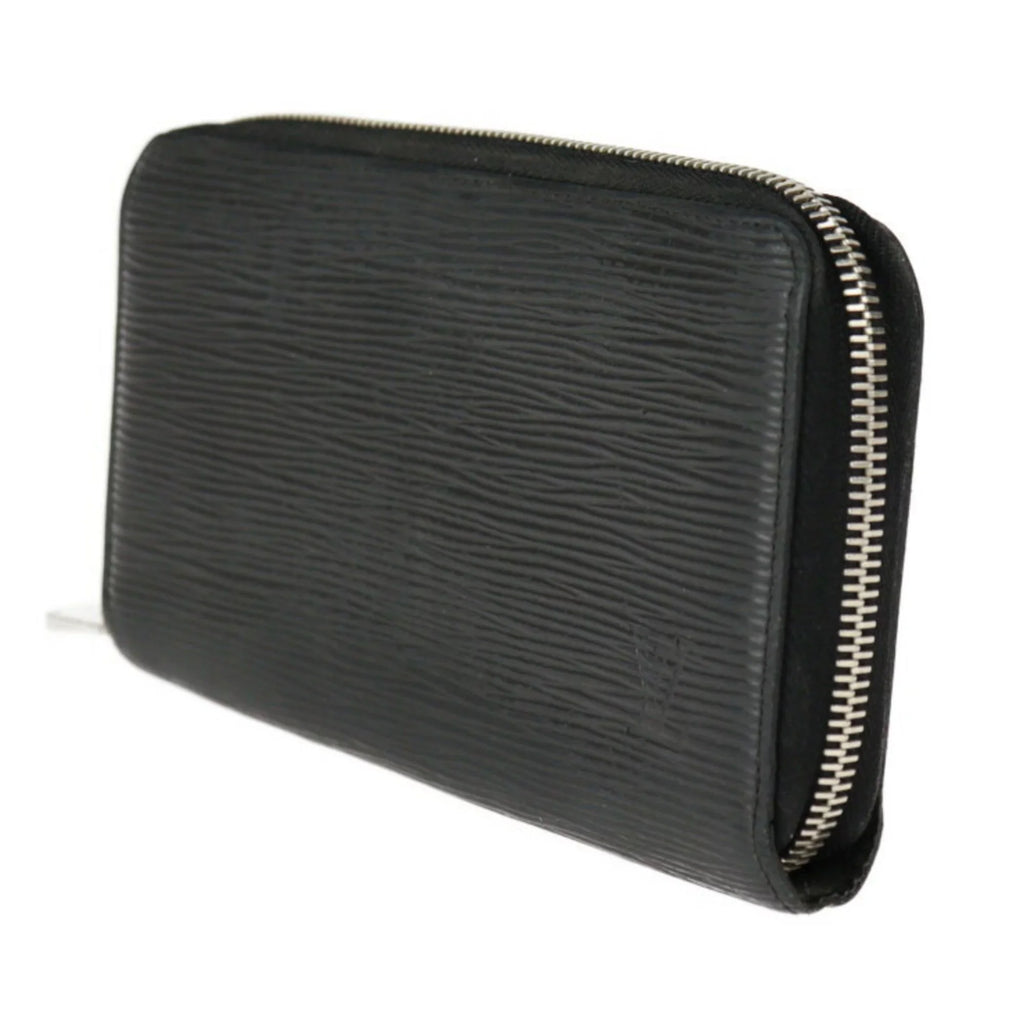 Long Louis Zippy (Good) Wallet Zipper Black Round Leather LOUIS VUITTON Silver M61857 Pre-Owned Vuitton Epi Hardware