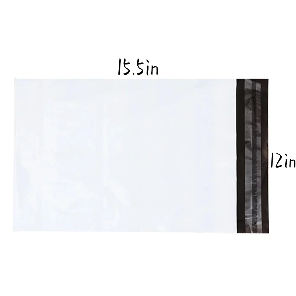 12x15.5 NefLaca 400 Pack Poly Mailers White