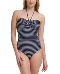 10, Tommy One-Piece Swimsuit, Hilfiger Navy Striped
