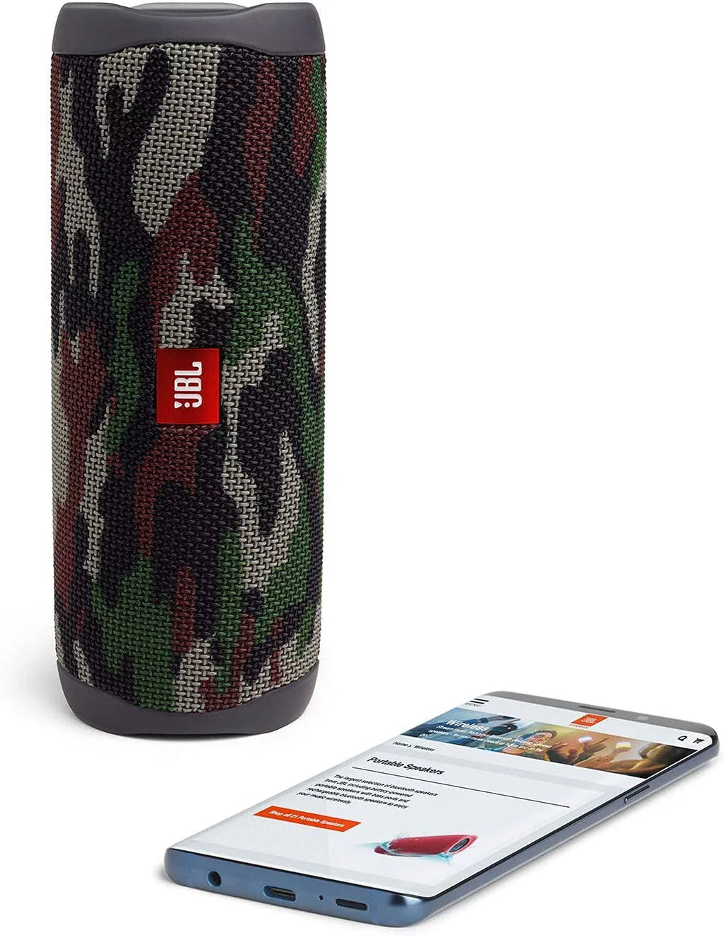 Waterproof with Protective Flip 5 Bluetooth Speaker Case Carrying (Camo) Hardshell Bundle Wireless JBL Portable