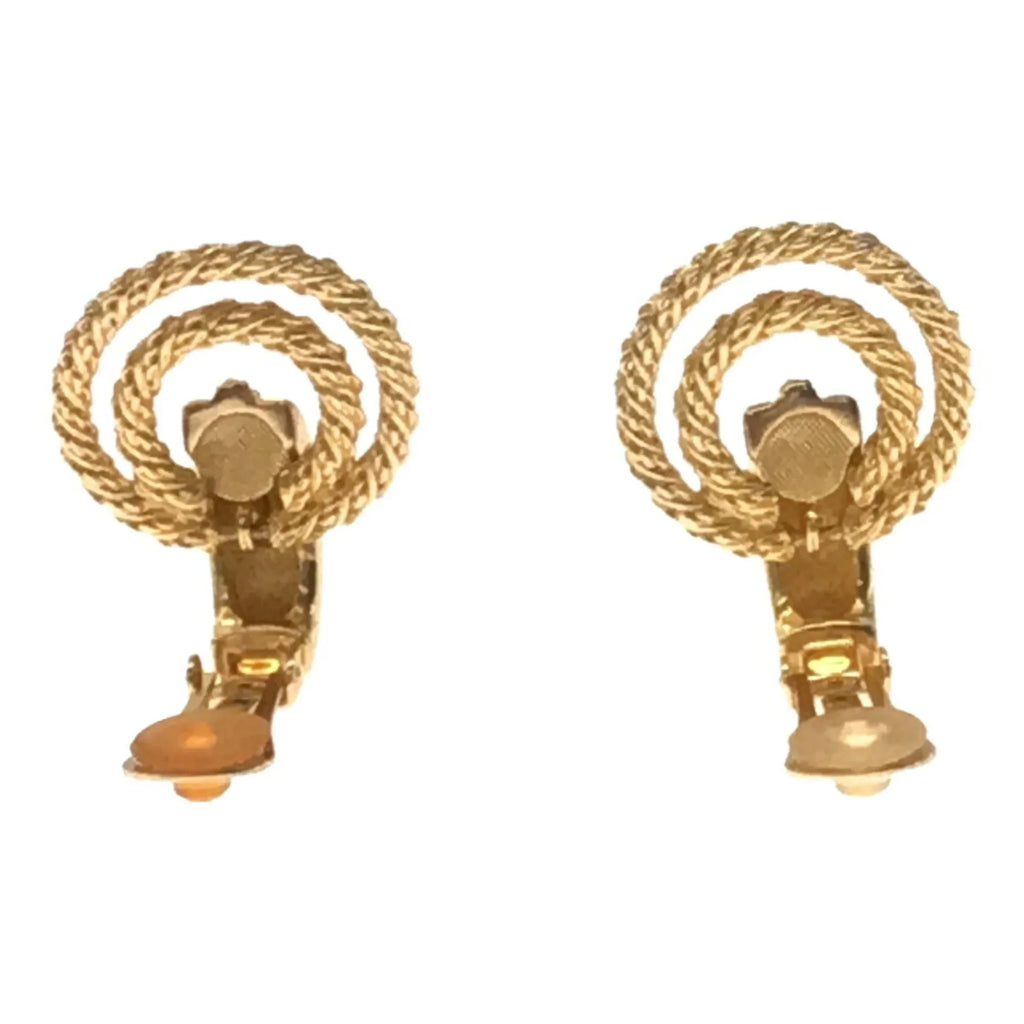 Dior VINTAGE Gold RM2878M Pre-Owned Earrings Women's Big Accessories (Good) Christian OLD Rhinestone ITSRN157RU90