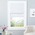 Home White 31"x64", Exclusive Total Trellis Shade, Montague Blackout Roman