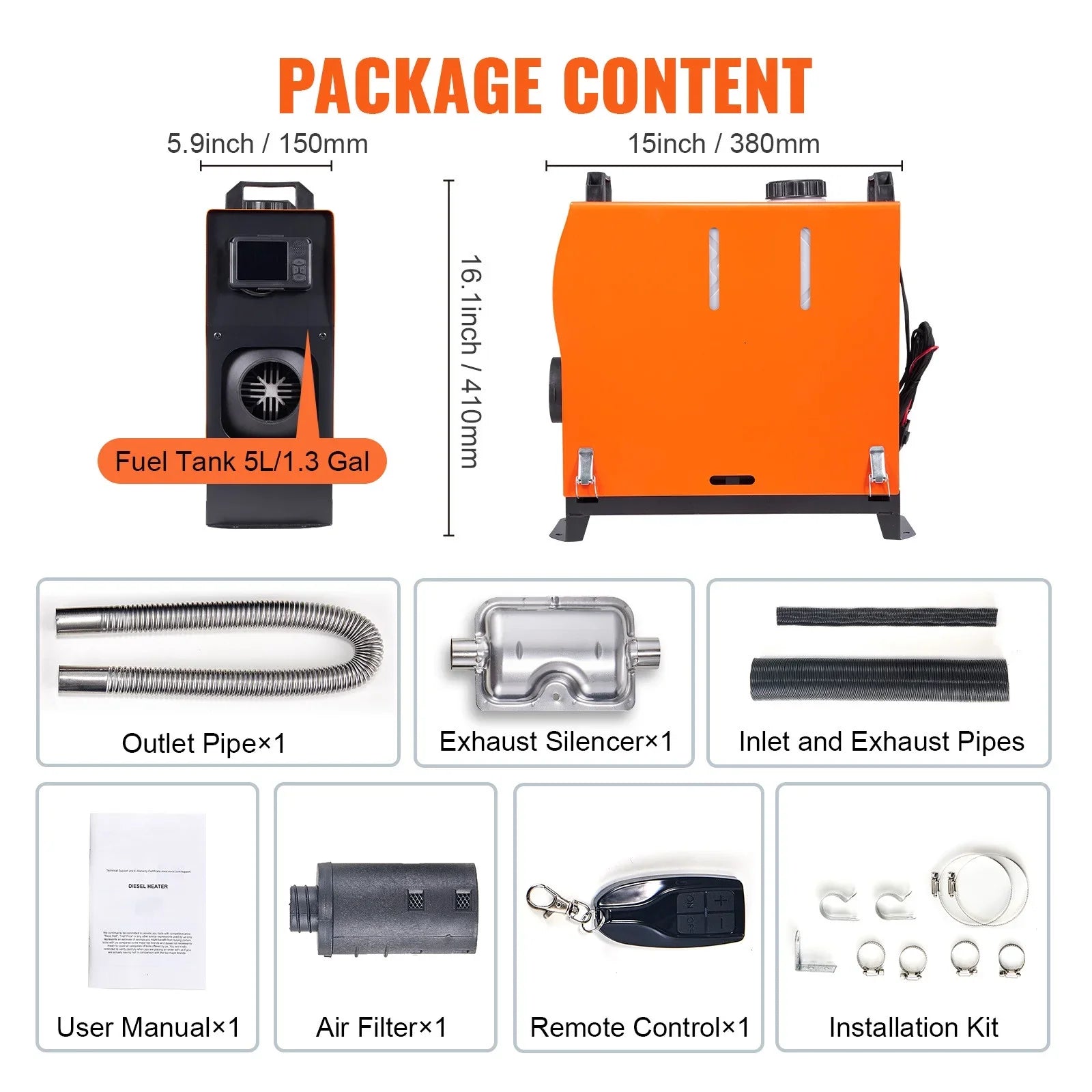 RV Heater Trailer KW Parking Diesel BENTISM 8 App and All-on-one Home Portable Bluetooth LCD, Camper with Control Heater, for Automatic Air Boat Adjustment, Altitude Remote Heater Van Diesel Control