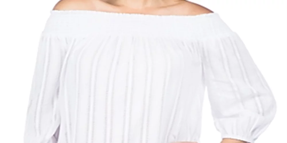 Swim 1X Plus Women's up White Tunic Size Cover Ralph Smocked Lauren