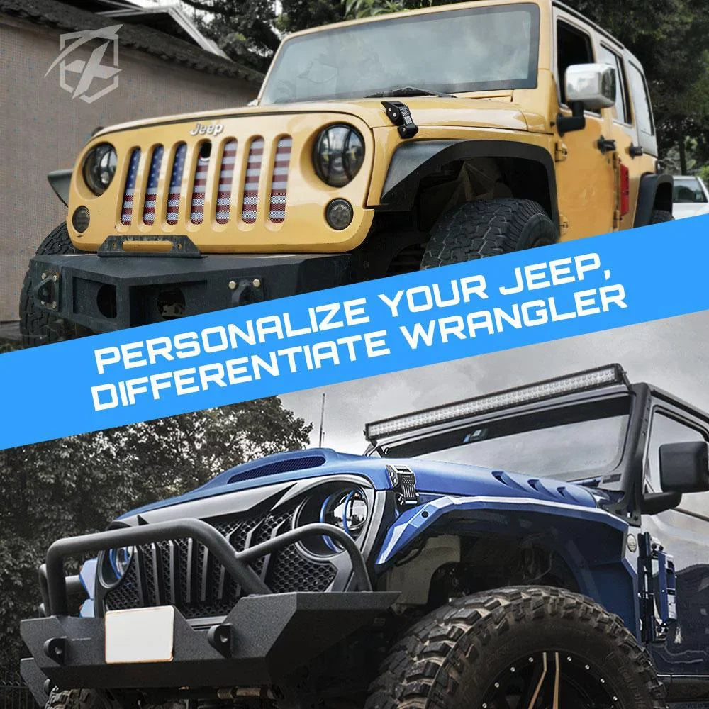 & Jeep 2018+ Xprite Black JK Jeep 2007-2018 for U.S. Wrangler Hood Latch Wrangler Kit with Flag JL Aluminum