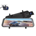 Rear Parking Mirror Touch Loop Monitor, Recording Dual Car Full IPS Screen View Backup Dashcam inch Bileeko Lens Camera, 10