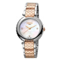 Mother Womens of Made Watch Tone Gold with Quartz White Pearl Swiss Dial Rose Bracelet Two
