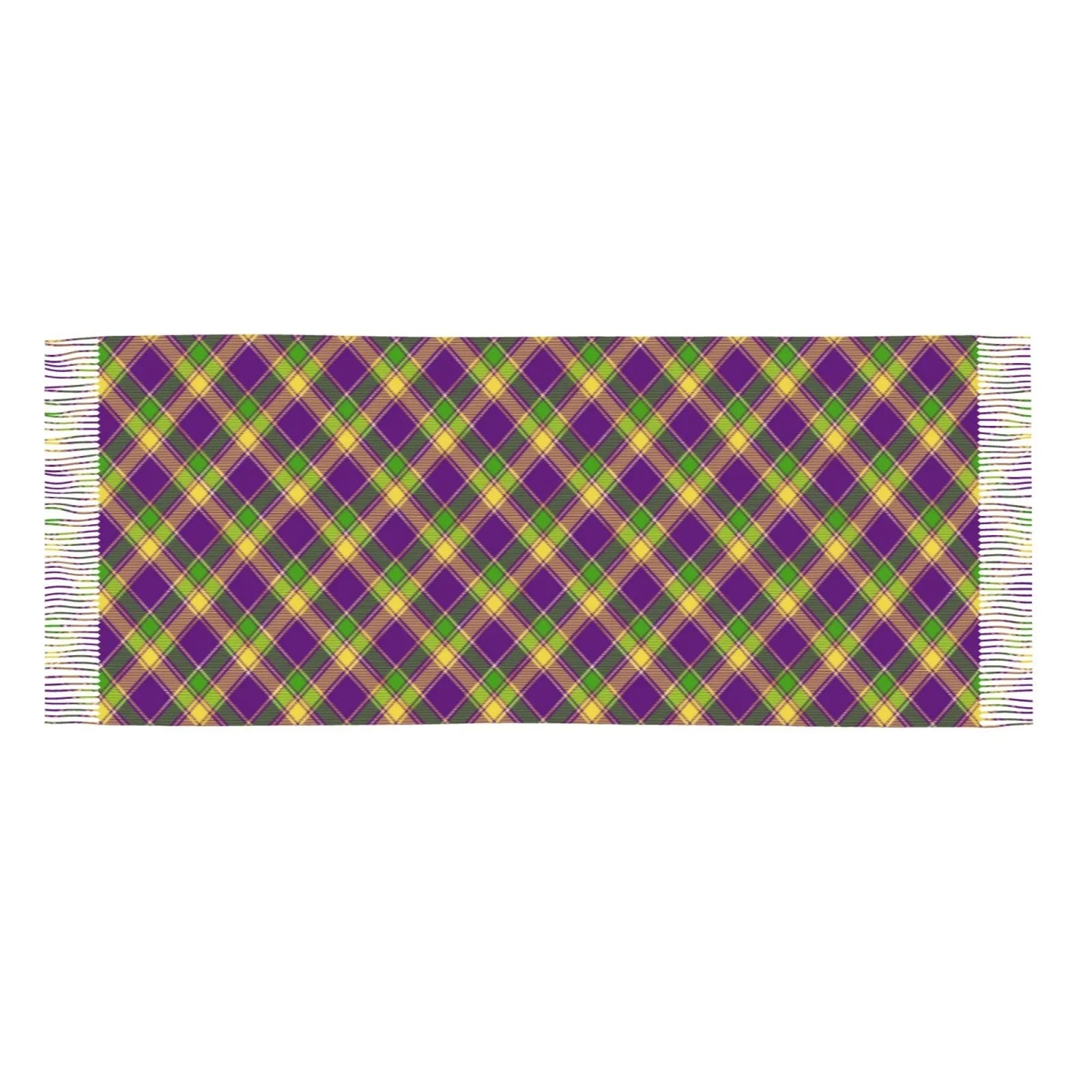 Soft Winter Warm Gras Print Women Cashmere Bingfone Scarf Plaid Mardi Large Wrap Gifts- Feel Elegant For Scarves Shawl Art