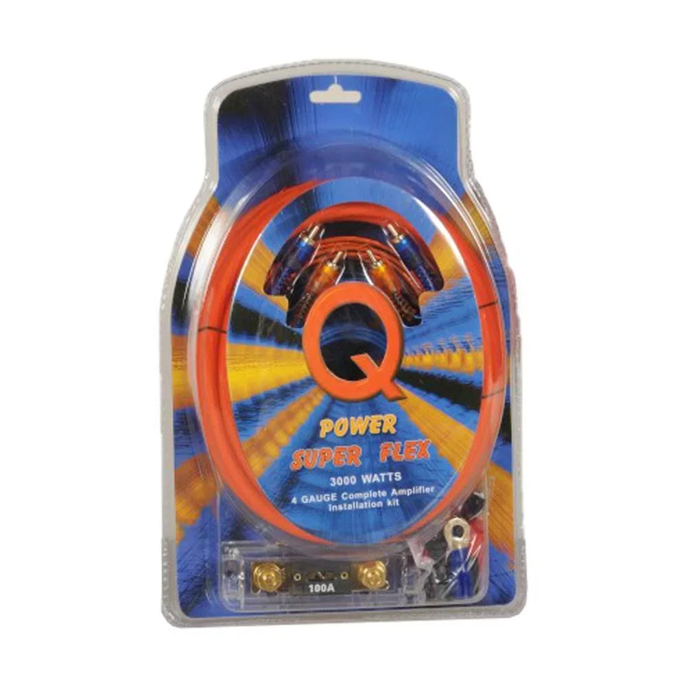 Power Watt 4 Super Gauge Flex 3000 Wiring Kit Q Amplifier
