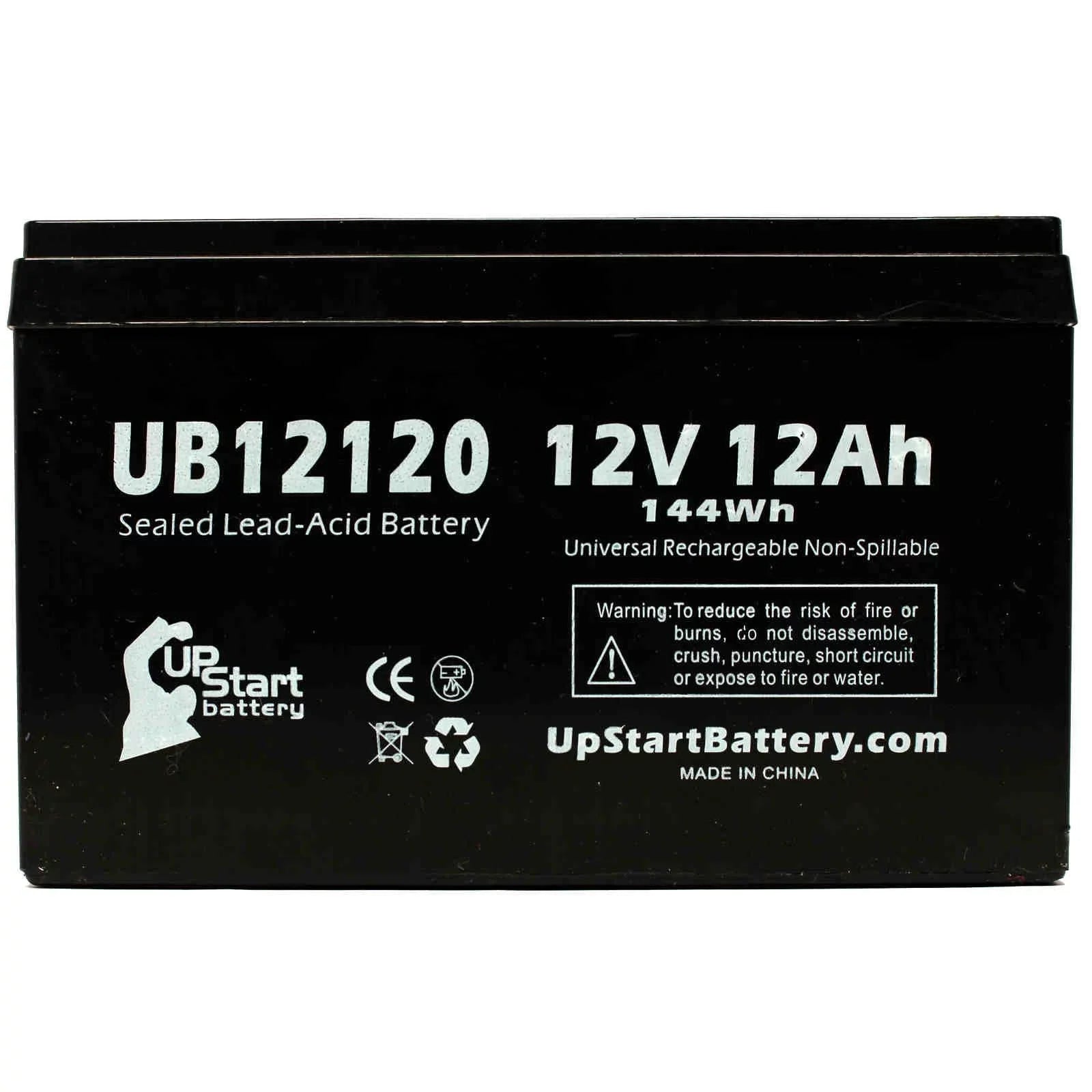 Terminal, SEA-DOO Adapters Includes - F1 12000mAh, Battery to (12V, 12Ah, Replacement UB12120 TWO AGM, - Supercharged Terminal F2 SeaScooter Acid Universal Sealed Lead Battery VS F1 SLA)