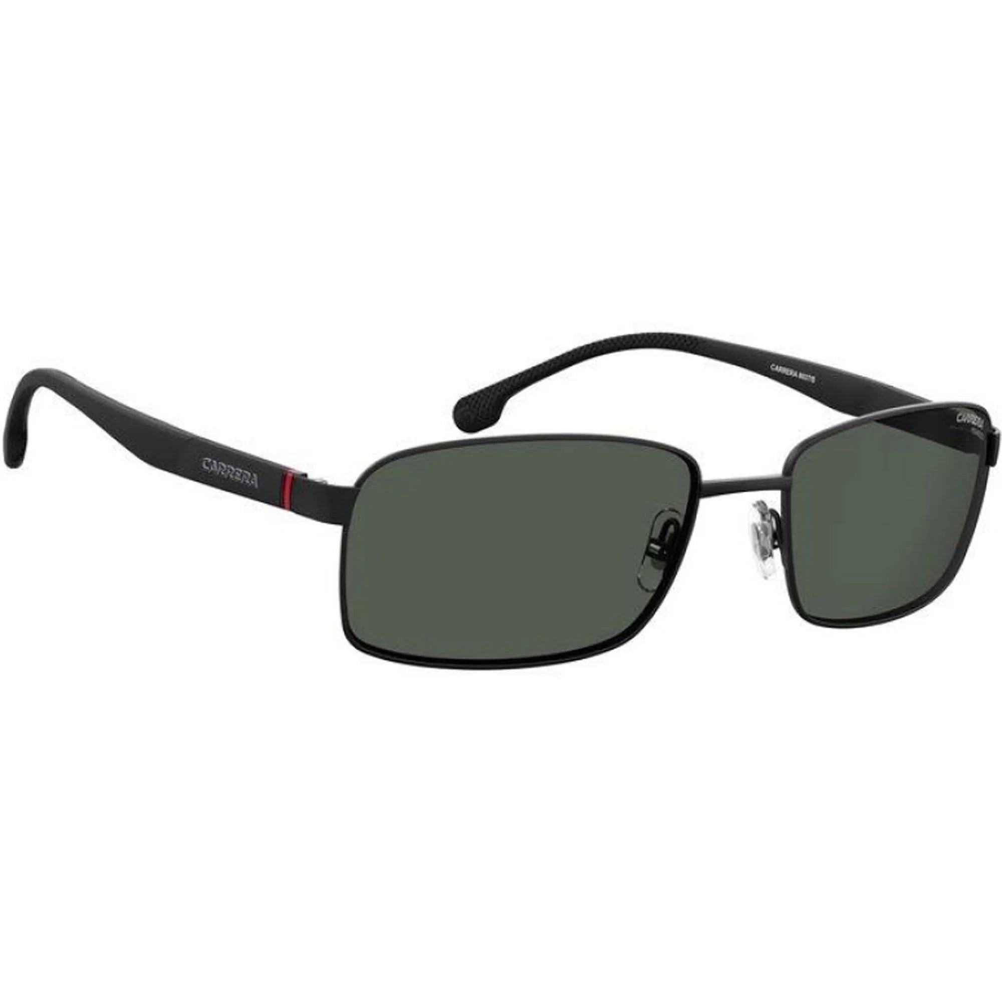 8037/S 18mm Sunglasses, Gray, Black/Polarized Men's Rectangular 58mm, Carrera