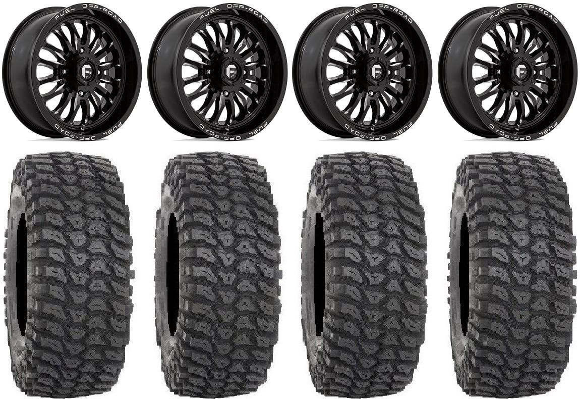 18" Kawasaki 36" Black Teryx Fuel Wheels Mule ARC XCR350 Tires