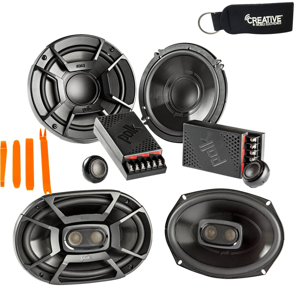 Pair Of 6x9" 6.5" Includes Bundle A Components Polk - A - Audio Pair 2 Coax Pair and Of DB692 Speakers DB6502