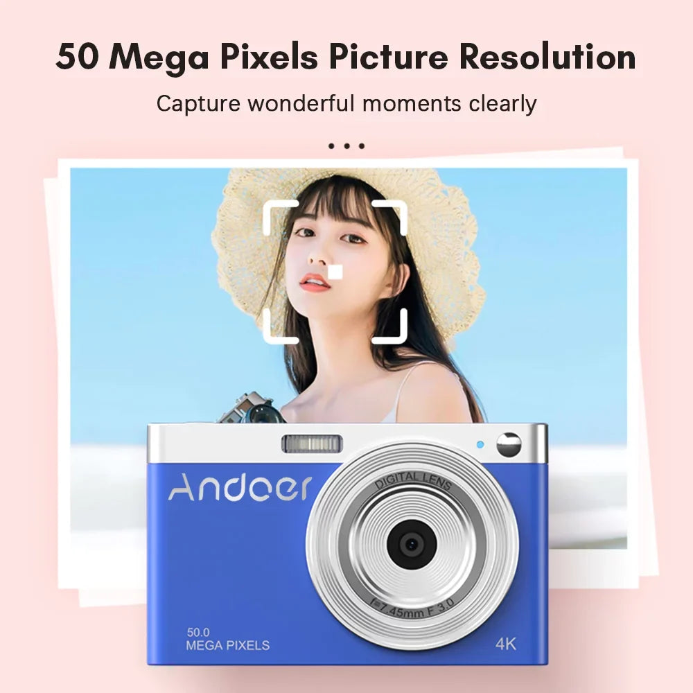 16X Auto Zoom with 4K 50MP, and Digital Video Teens Camera Focus, Compact for