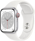 Silver (Refurbished) Band 8 MNV73LL/A Steel Cell 8 Sport Gen Apple Stainless Series Watch Restored White 41mm