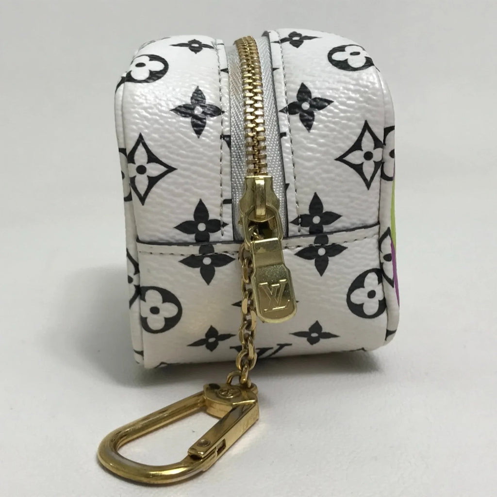 Pouch Accessory (Good) Giant Cube VUITTON Women's Monogram Pre-Owned LOUIS White/Multicolor Portomone M67669 Canvas