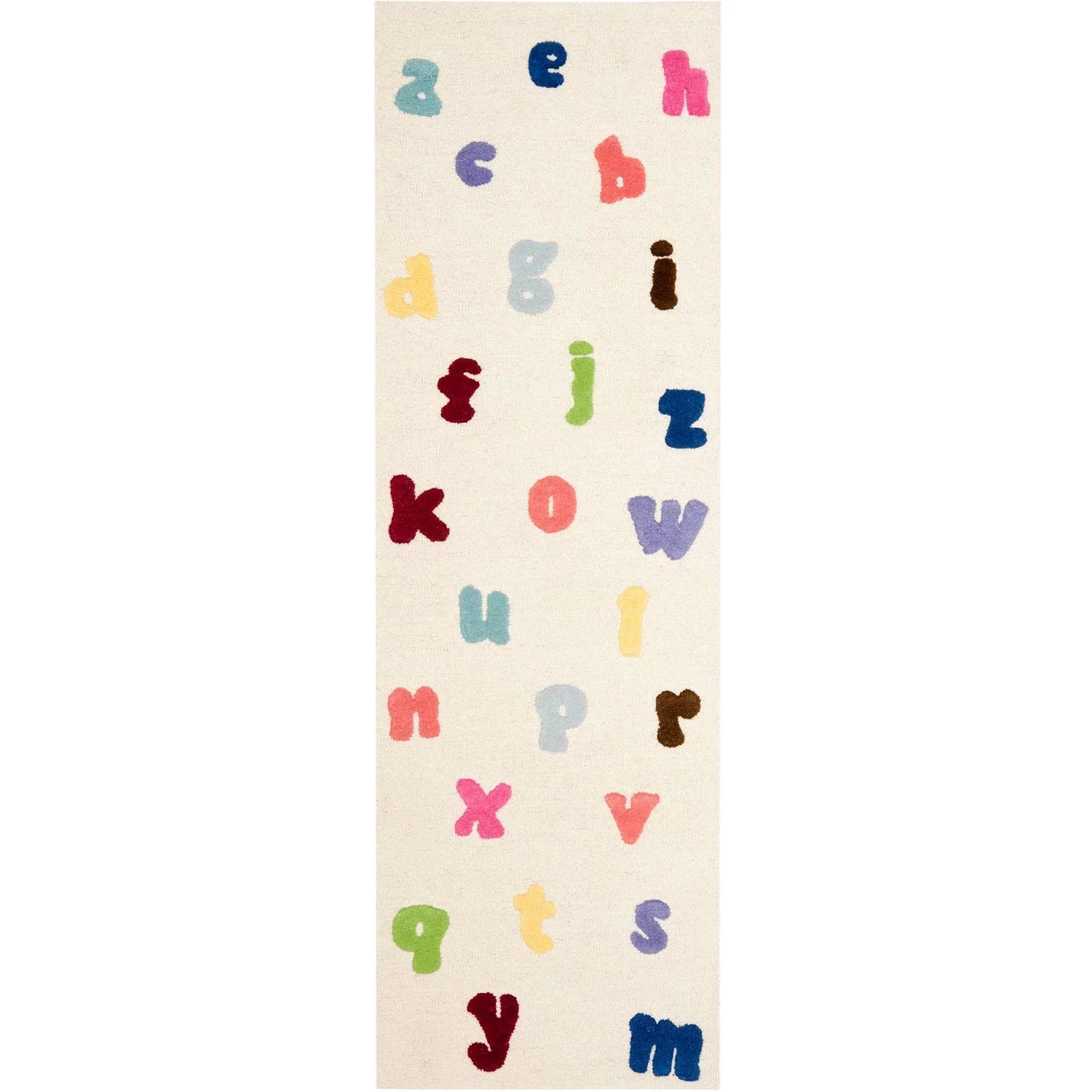 2'3" Alphabet Rug, Runner Kids SAFAVIEH Ryker x Ivory/Multi, 7'