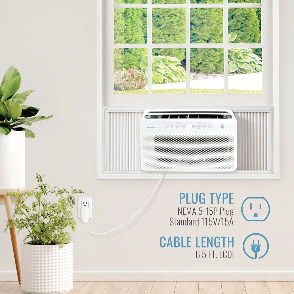 Control 8,000 Air Window BTU with Mounted Inverter Remote Keystone Conditioner