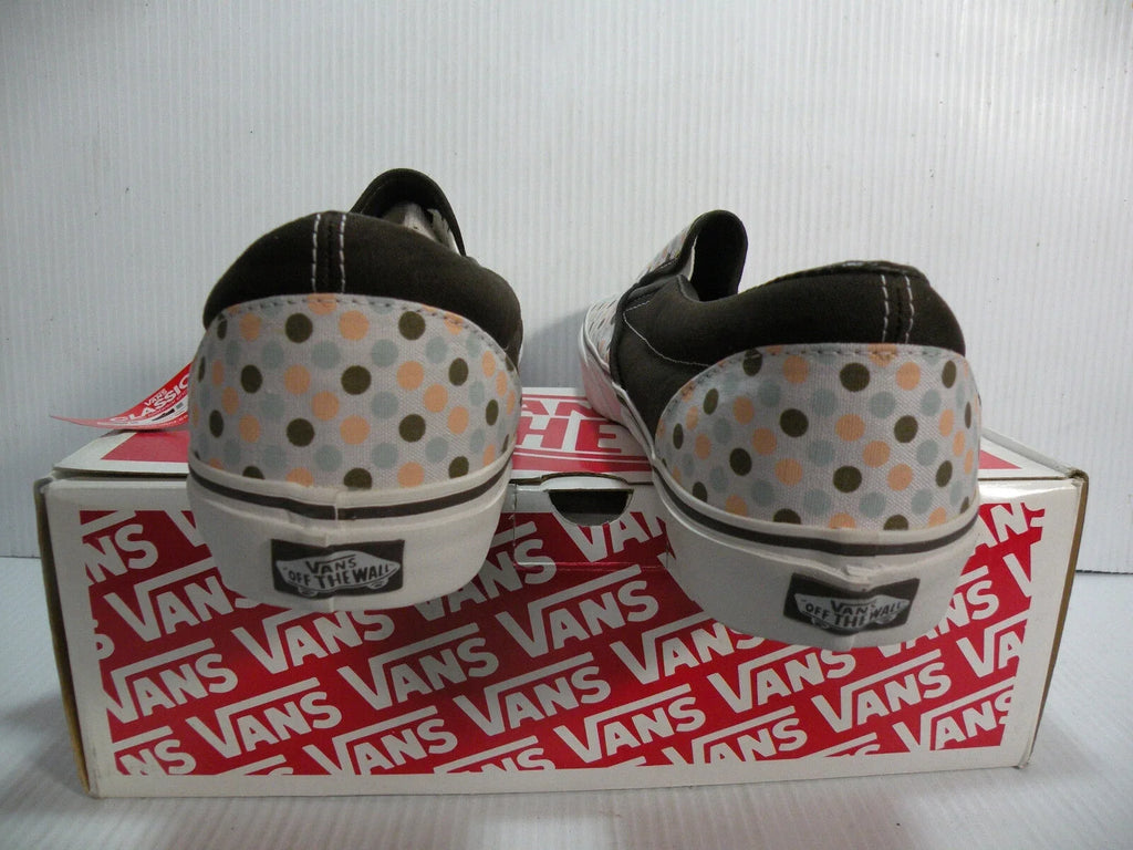 SHOES COFFEE/WALNUT DOTS POLKA MEN VANS CLASSIC SIZE 5862299 NEW 11 LOW
