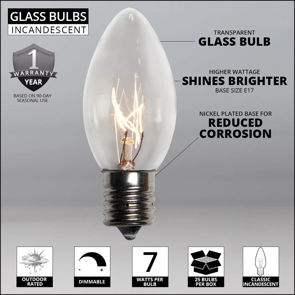 ft Wintergreen Indoor-Outdoor Lights, Christmas C9 Commercial Lighting Red/Clear 50 50 String Lights,