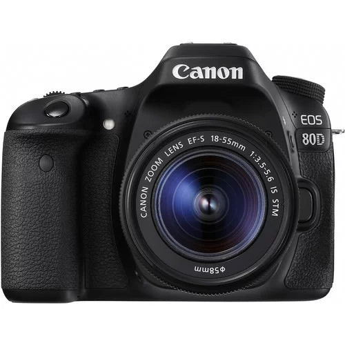 80D DSLR + Lens 18-55mm EOS 64GB Camera with Advanced Kit Expo Canon
