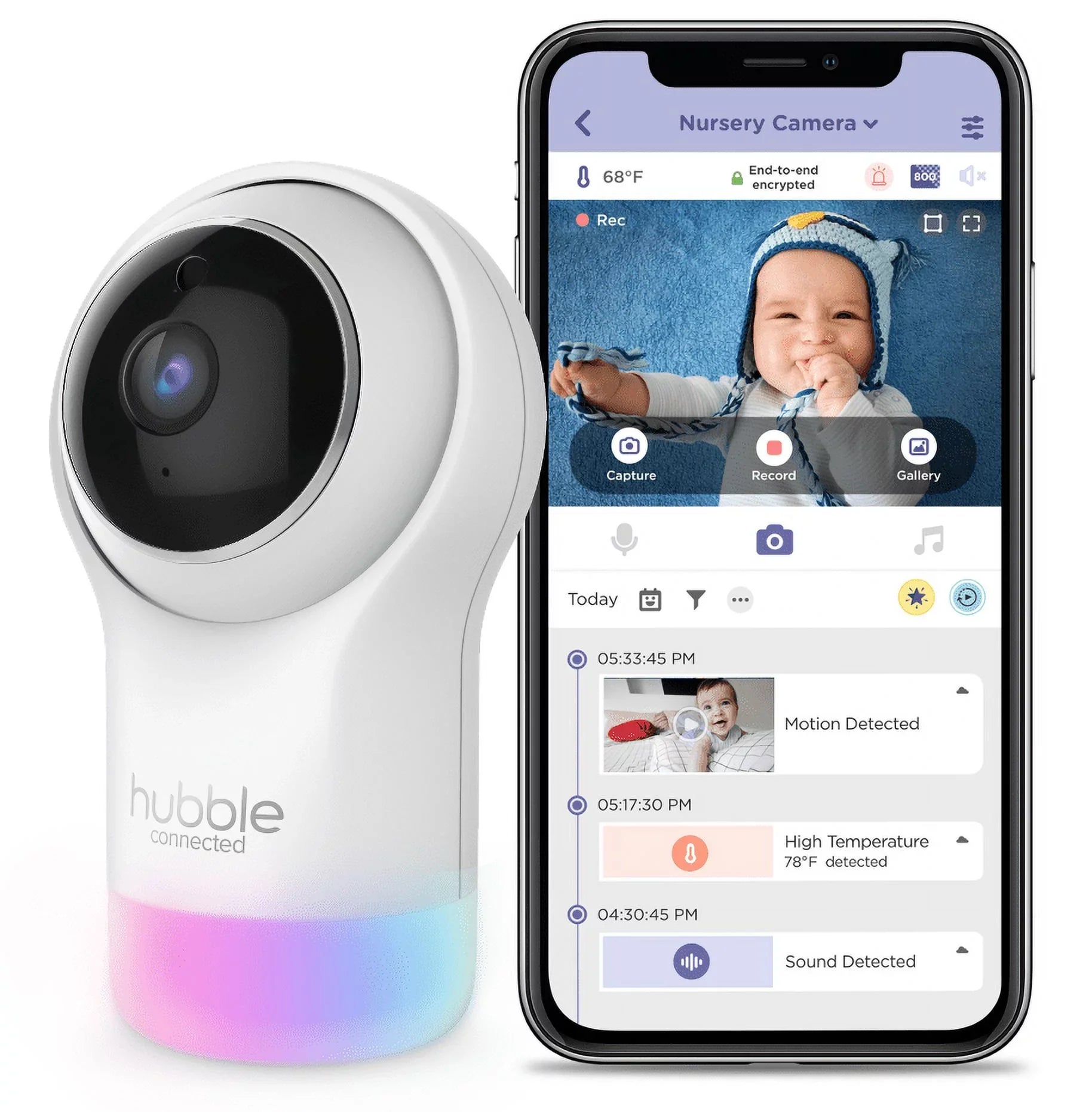 Connect Monitor Pan, Hubble Baby Wi-Fi Pal Zoom with Glow, Tilt, Function and Nursery