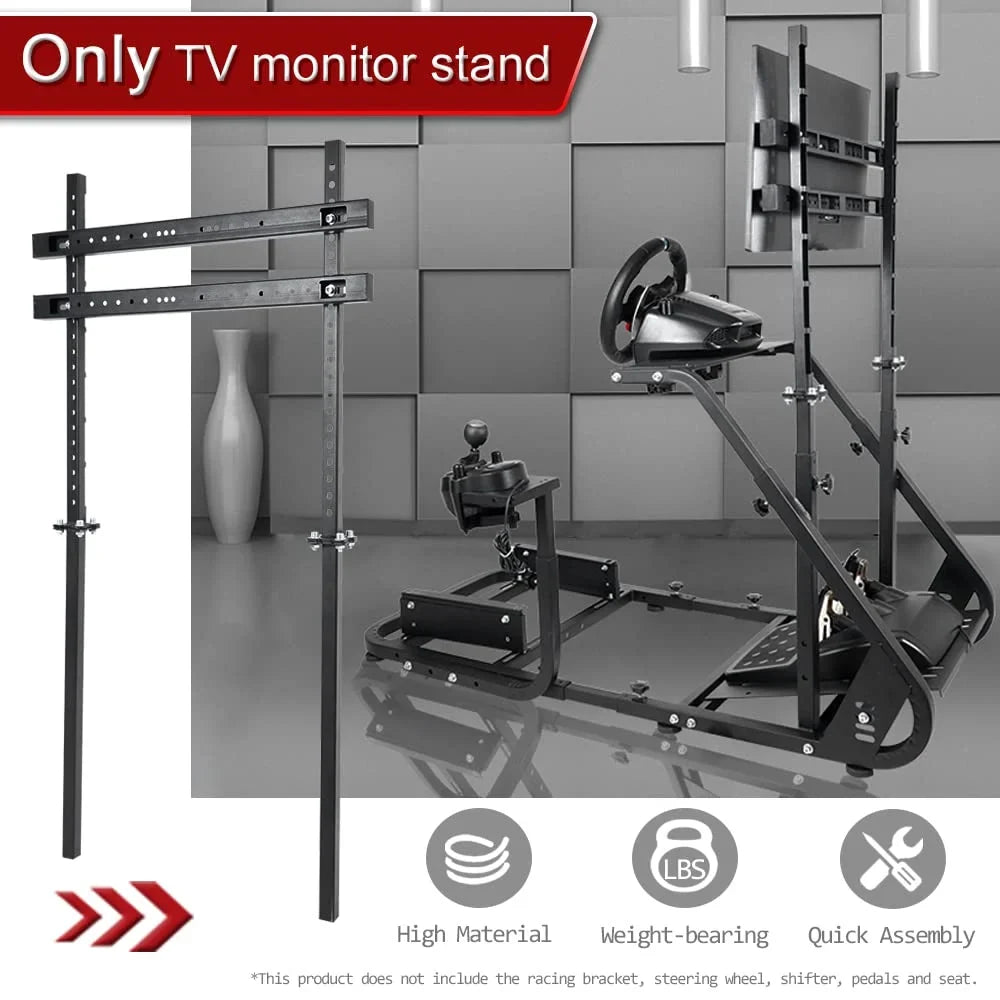 Frame Simulator Stand TV Stand Frame fit Adjustable Cockpit Cockpit Monitor Thrustmaster,Fanatec, Logitech Bracket Seat G27 G25 G923, Cockpit Display G29 Racing for G920 Racing FEIRO Without for
