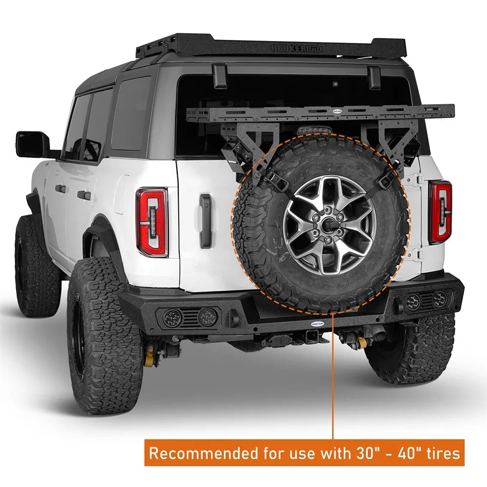 YJ Jeep Spare Wrangler Road JL 1976-2024 Bronco Tire Fit Basket Utility RV Ford Hooke TJ JK