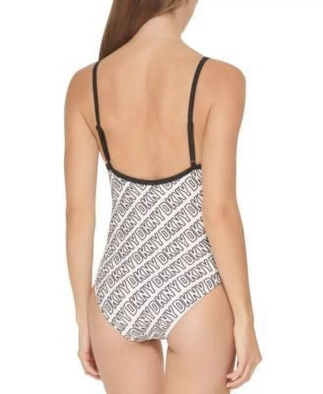 One-Piece Swimsuit Dkny Women's Women's Logo-Print Swimsuit