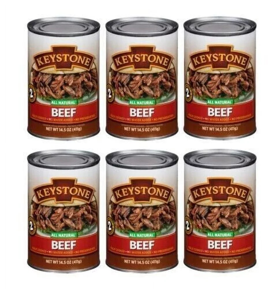 Emergency Pack) ✅ All Natural For 14.5 Keystone Backpacking ✅ Beef Cans Food oz Can Eat Camping Hiking Survival (6 Ready and to