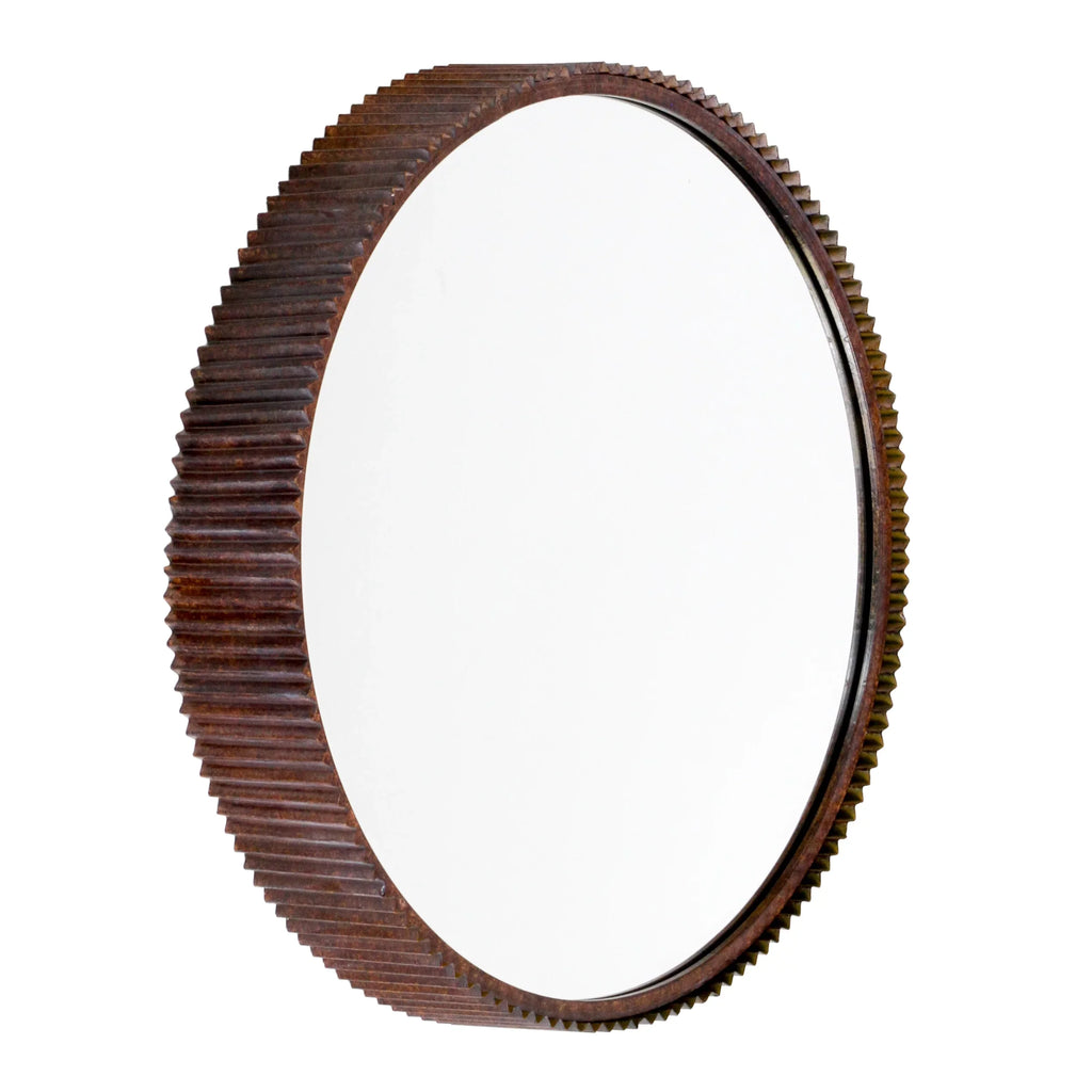Accents Aspire Wall Brown Metal Mirror Home - Rustic Harrison