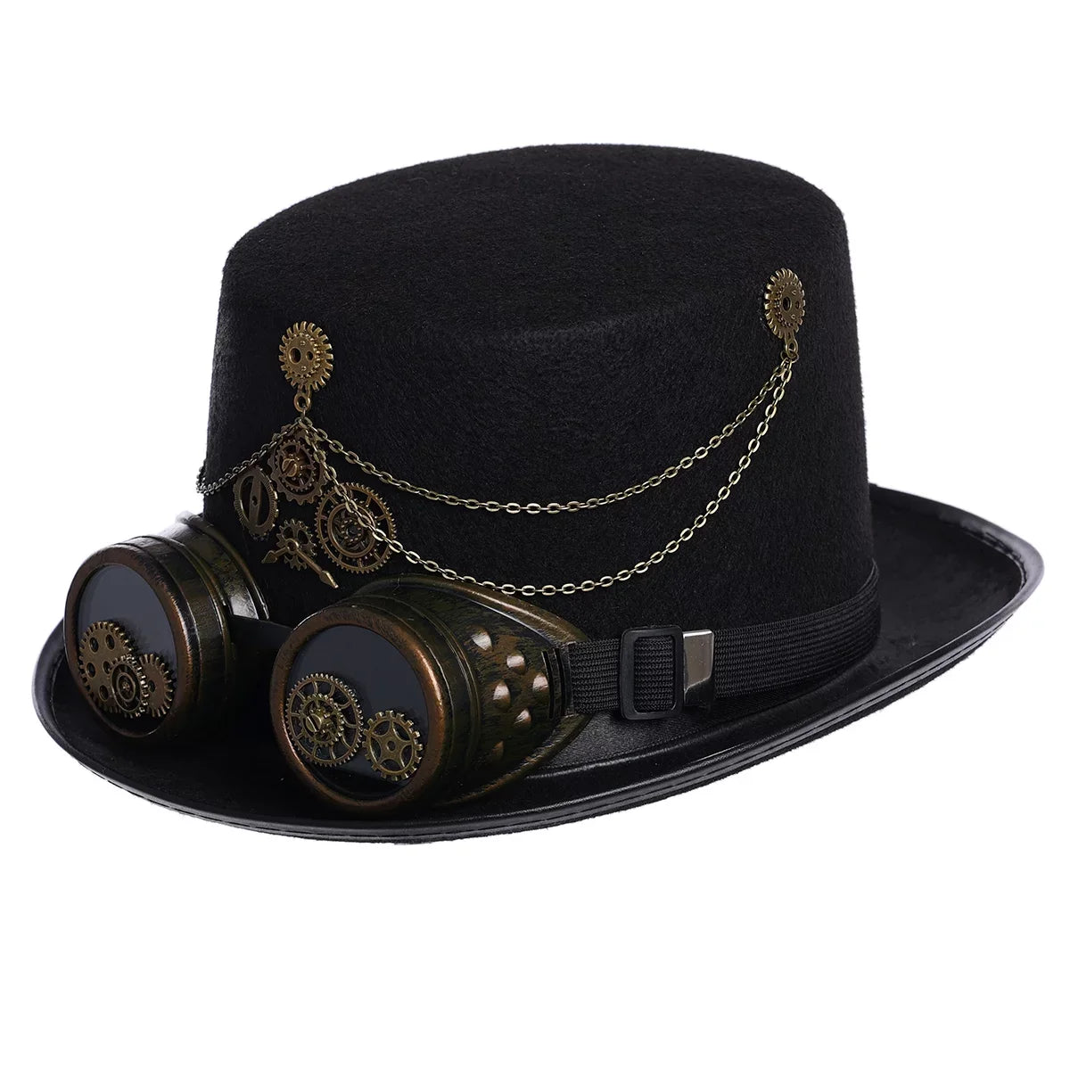 Unisex Steampunk with Gothic Hats Punk GRACEART Hallo Goggle Top Hat