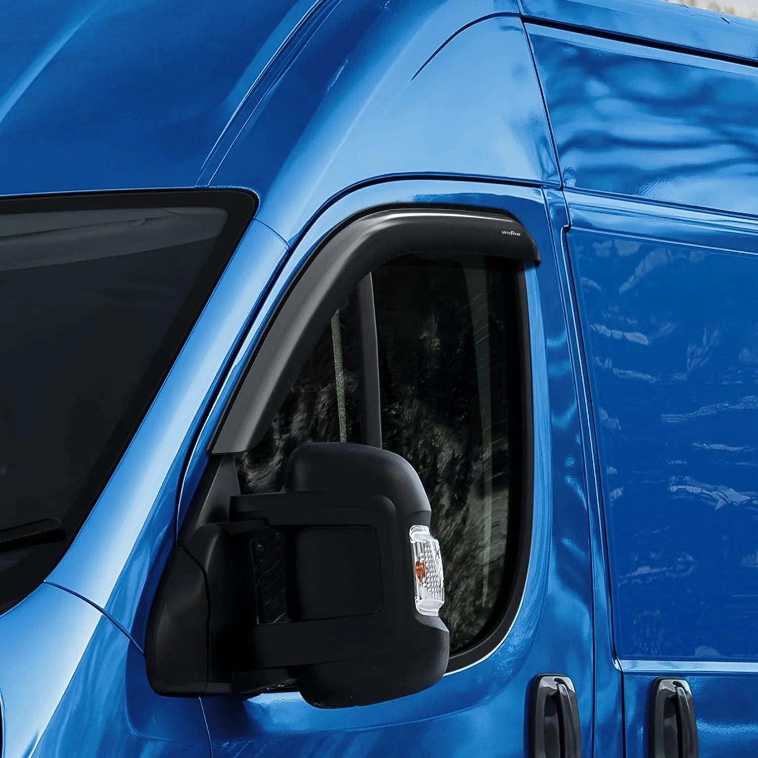 Window pcs Visors, Deflectors Tape-on Deflector, Window Car Ram Vent Goodyear ProMaster Guards, for GY008711 Shatterproof - Vent 2 2014-2024, Visor, Accessories, Rain