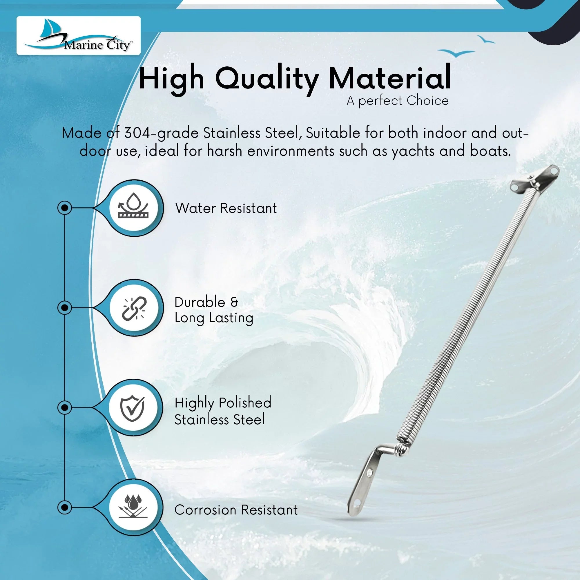with 10-1/4 Length: inches 10-1/4 Marine inches inches Plate City Stainless-Steel 8-1/4 Spring U-Bolt L-Shape and Adjuster or Hatch